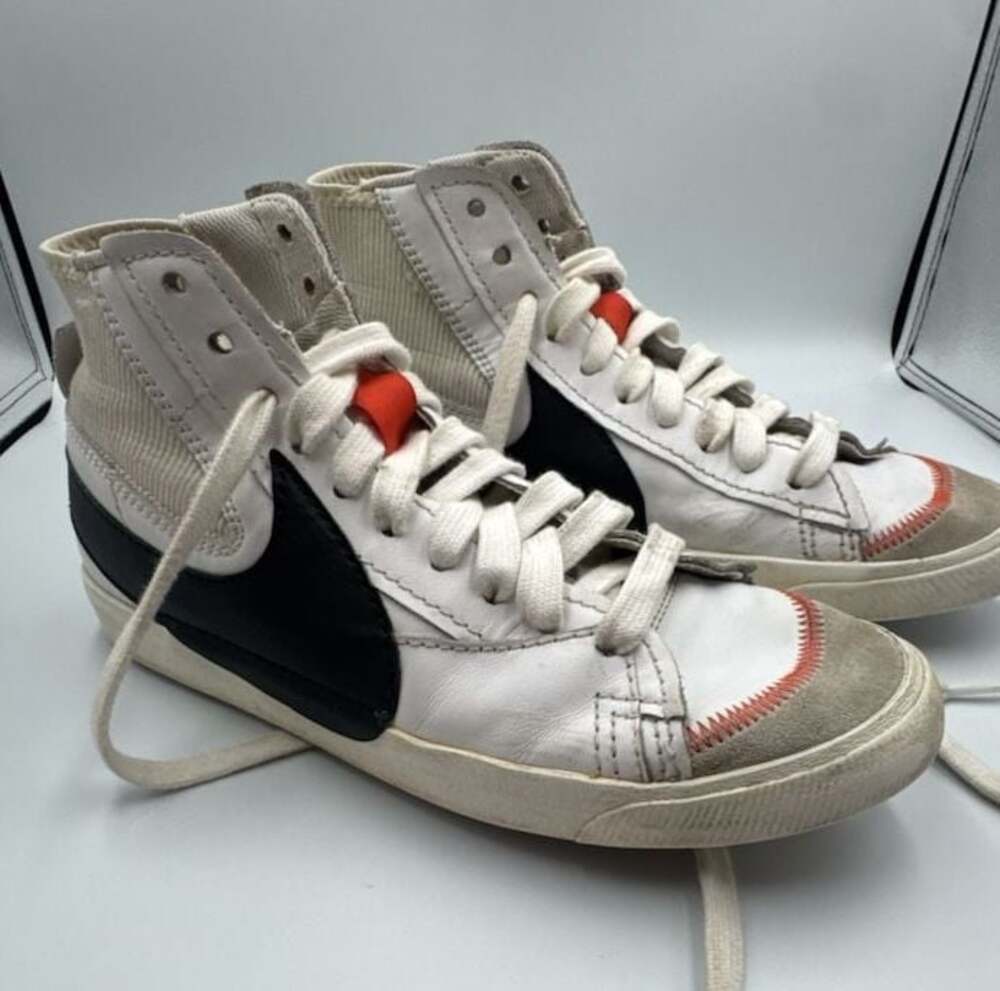 Nike Blazer Mid '77 Jumbo Swoosh White Black DD3111-100 Size 12 NEW!